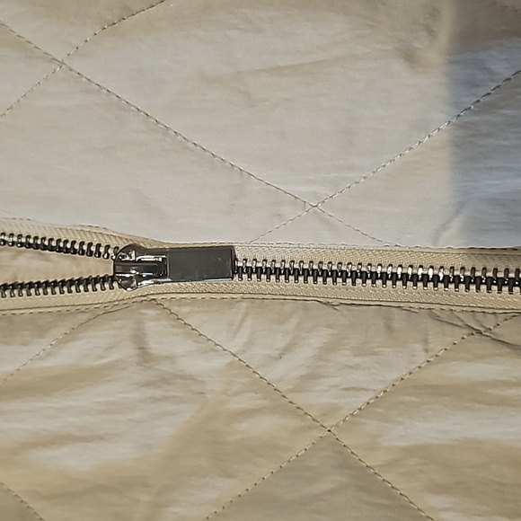 Nine West Quilted Bomber Jacket, Sand Dune, Size L - Picture 5 of 8